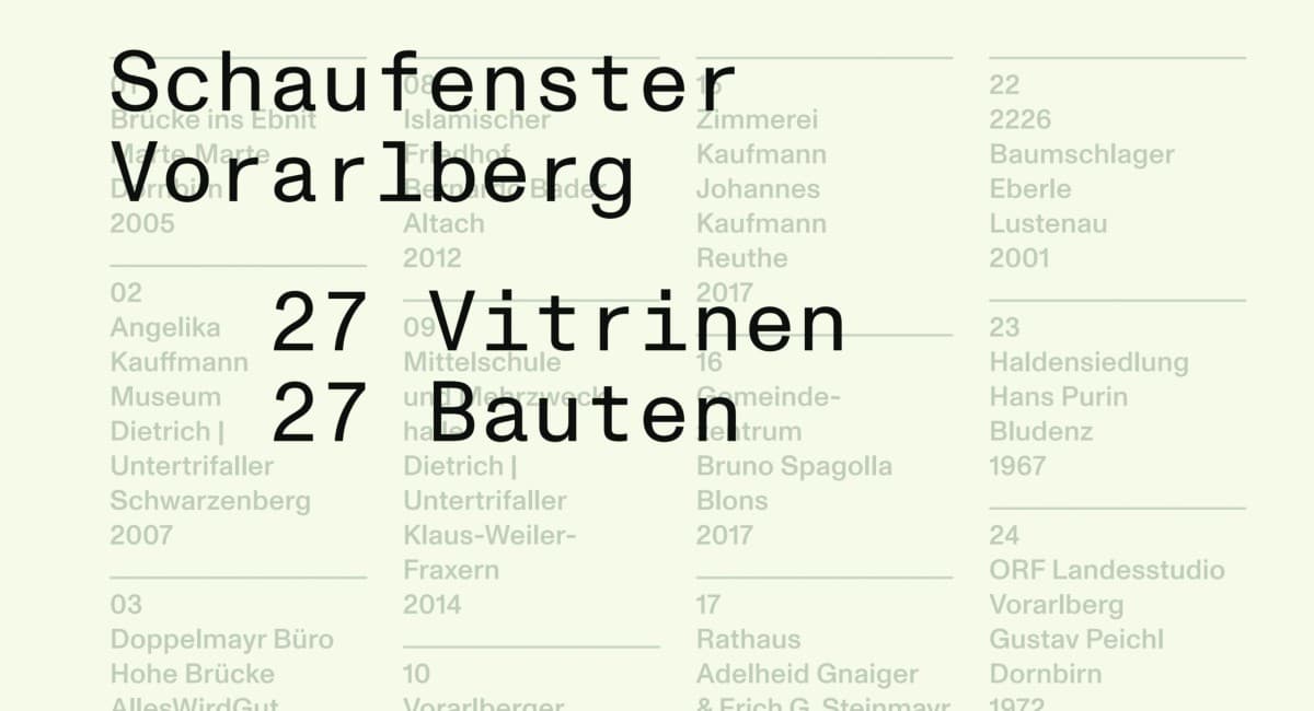 Schaufenster Vorarlberg
